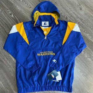 Golden State Warriors Starter Vintage NBA 90s Anorak Windbreaker Jacket Size